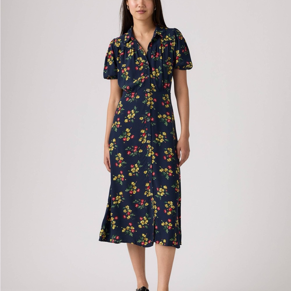Levi’s Rosa Floral Navy Dress LARGE